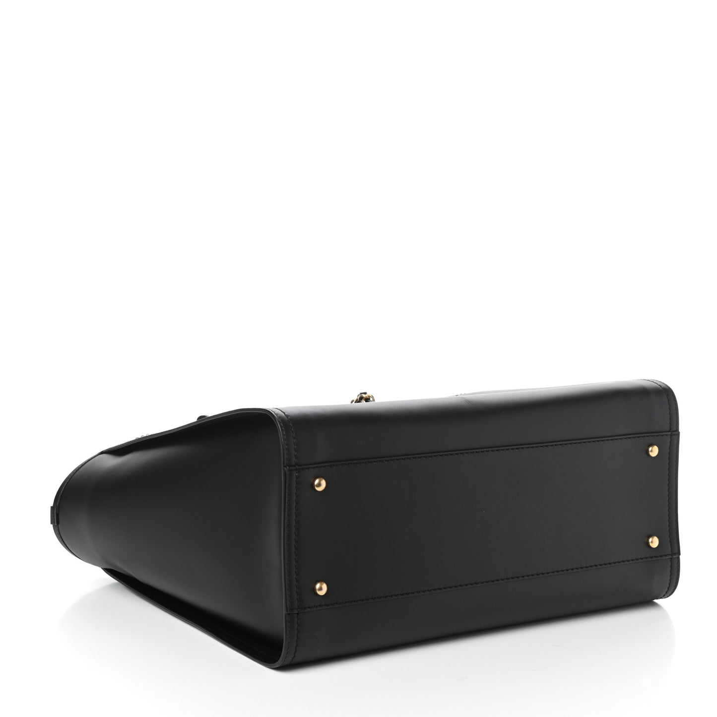 Calfskin Medium Deauville Tote Black