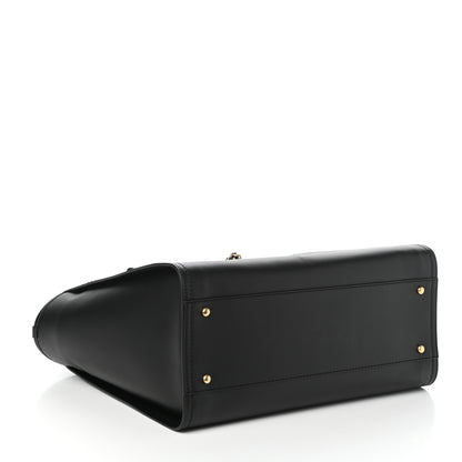 Chanel Calfskin Medium Deauville Tote Black 4 of 9