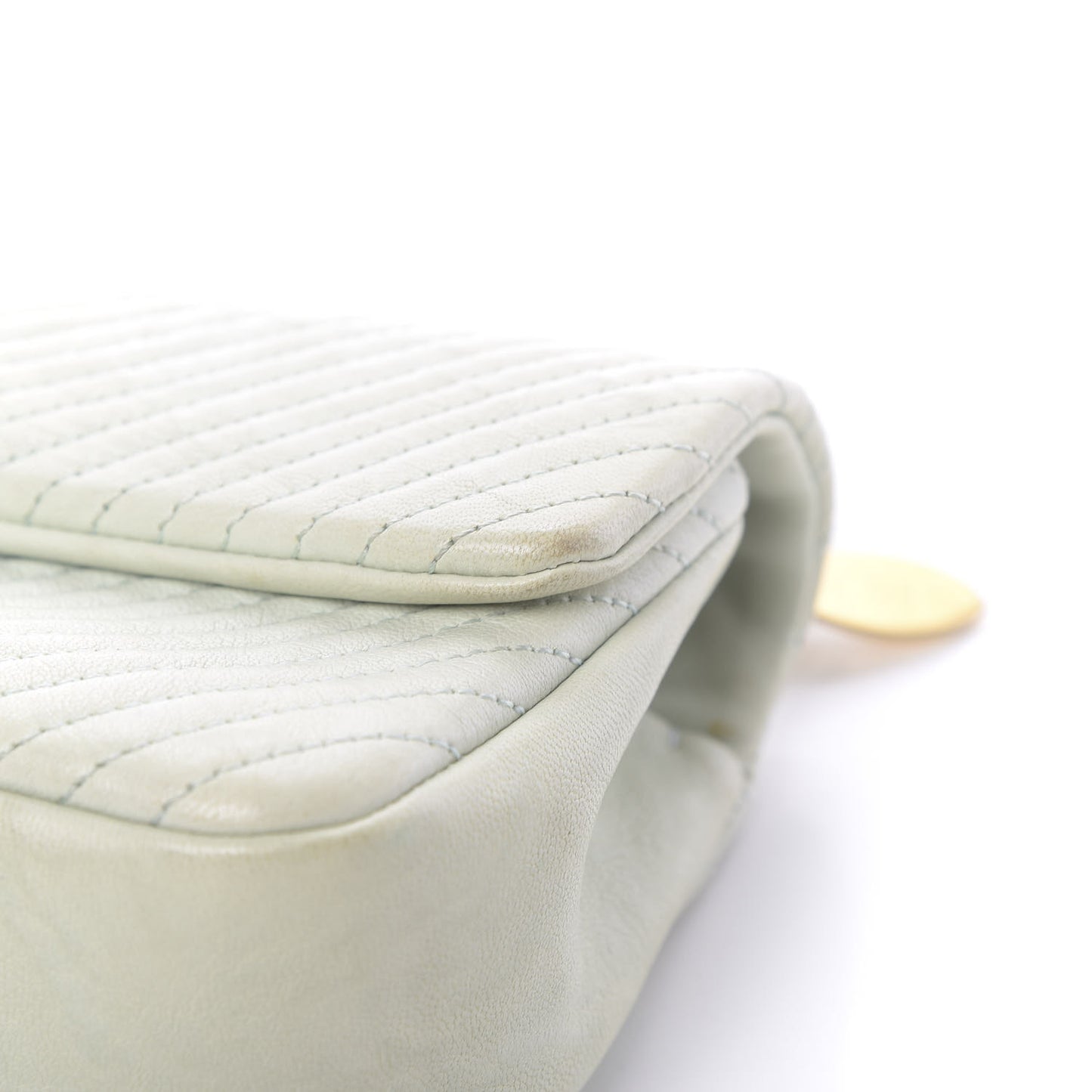 Calfskin Surpique Chevron Small Flap Grey
