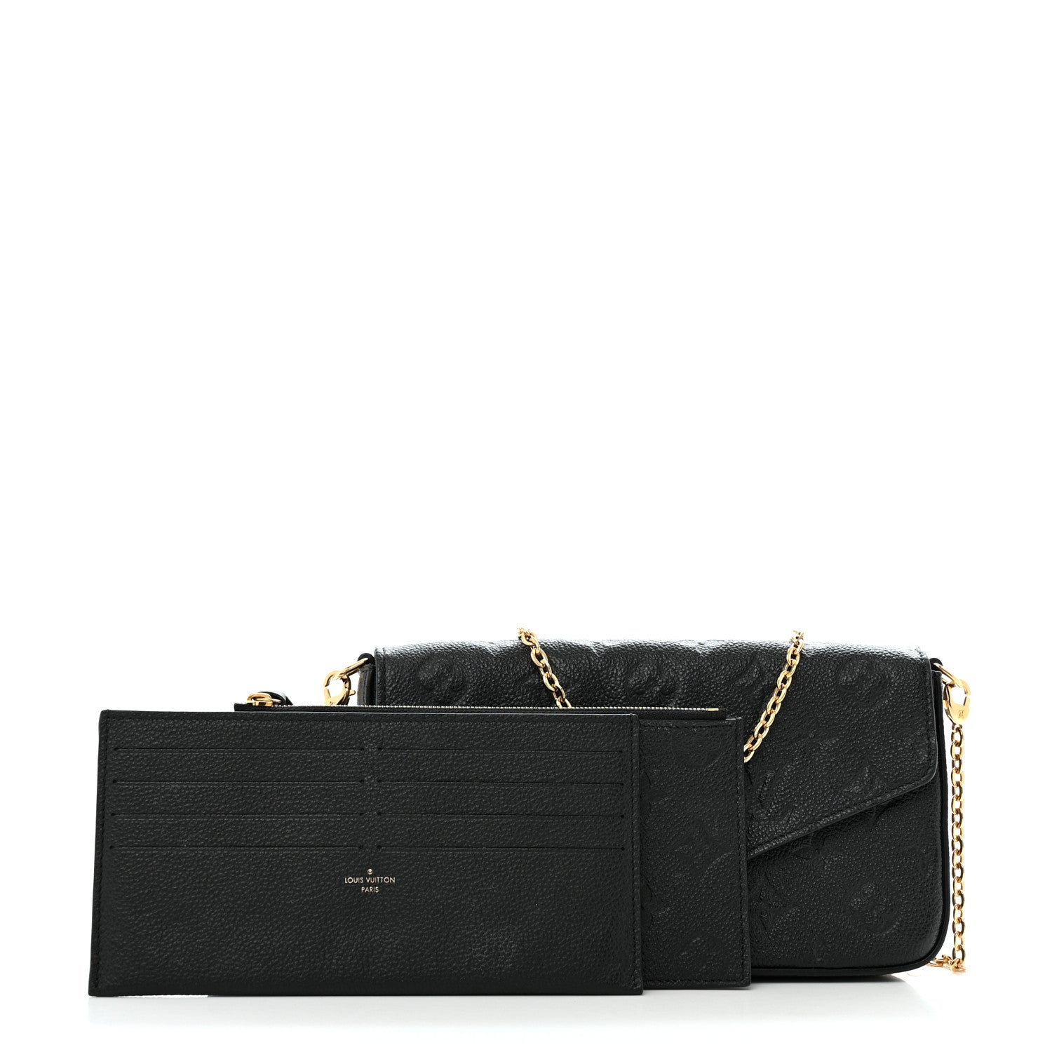 Louis Vuitton Empreinte Pochette Felicie Chain Wallet Black 3 of 13