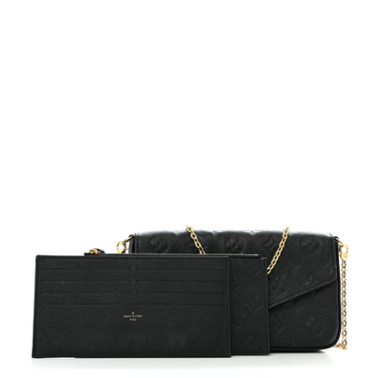Louis Vuitton Empreinte Pochette Felicie Chain Wallet Black 3 of 13