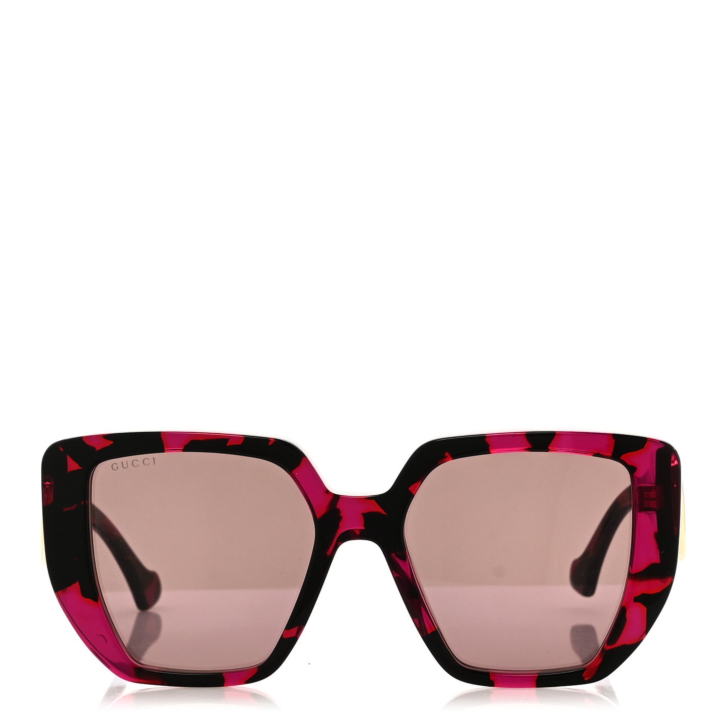 Acetate Square Frame Sunglasses GG0956S Black Pink