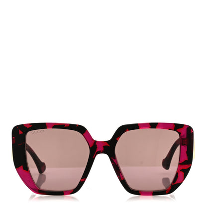Gucci Acetate Square Frame Sunglasses GG0956S Black Pink 2 of 7