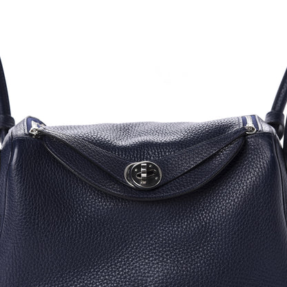 Hermes Taurillon Clemence Lindy 26 Bleu Nuit 11 of 11