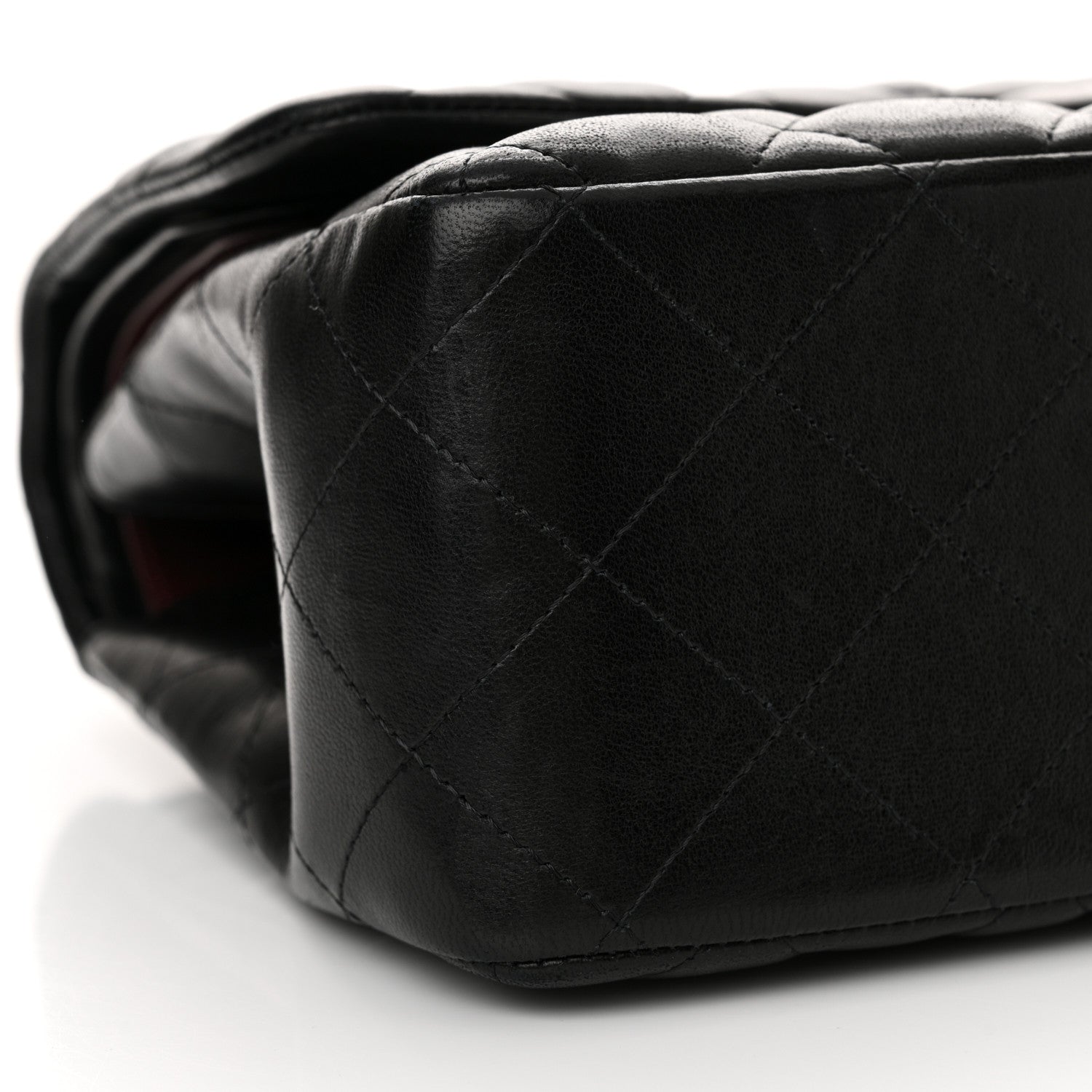 Chanel Lambskin Quilted Jumbo Double Flap Black 9 of 13