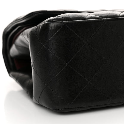 Chanel Lambskin Quilted Jumbo Double Flap Black 9 of 13