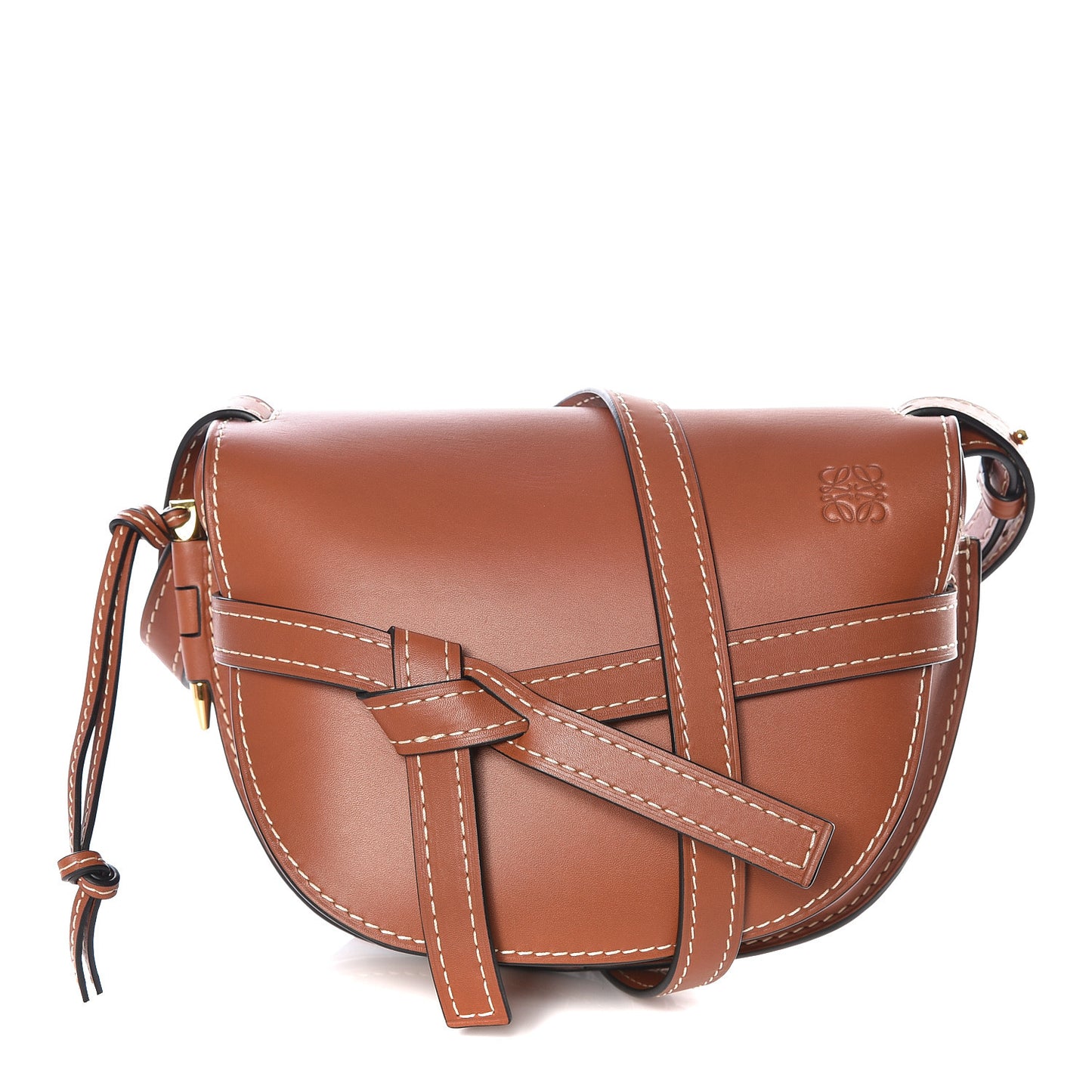 Calfskin Small Gate Crossbody Bag Rust