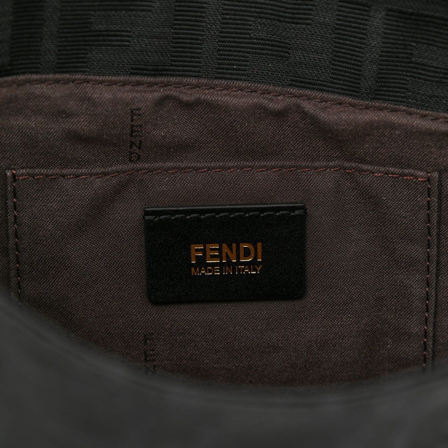 Fendi Zucchino Small Chef Shoulder Bag Black 6 of 12