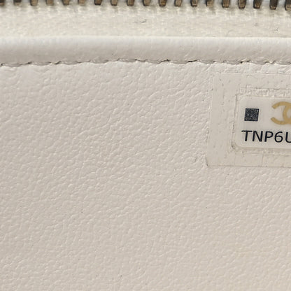 Chanel Caviar Quilted Sweetheart Vanity Case White 7 of 15
