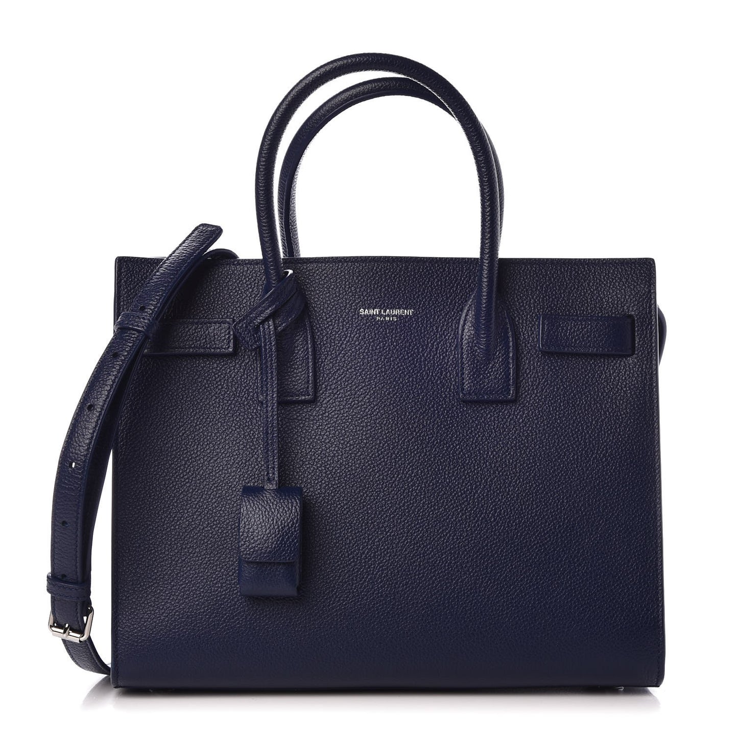 Grained Calfskin Baby Sac De Jour Marine