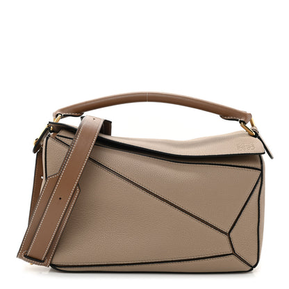 Loewe Grained Calfskin Medium Puzzle Bag Sand Mink 1 of 8