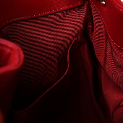 Chanel Lambskin Quilted Chain Drawstring Bag Red 14 of 16