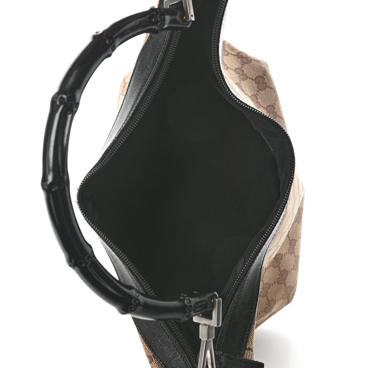Gucci Monogram Bamboo Shoulder Bag Black 4 of 4