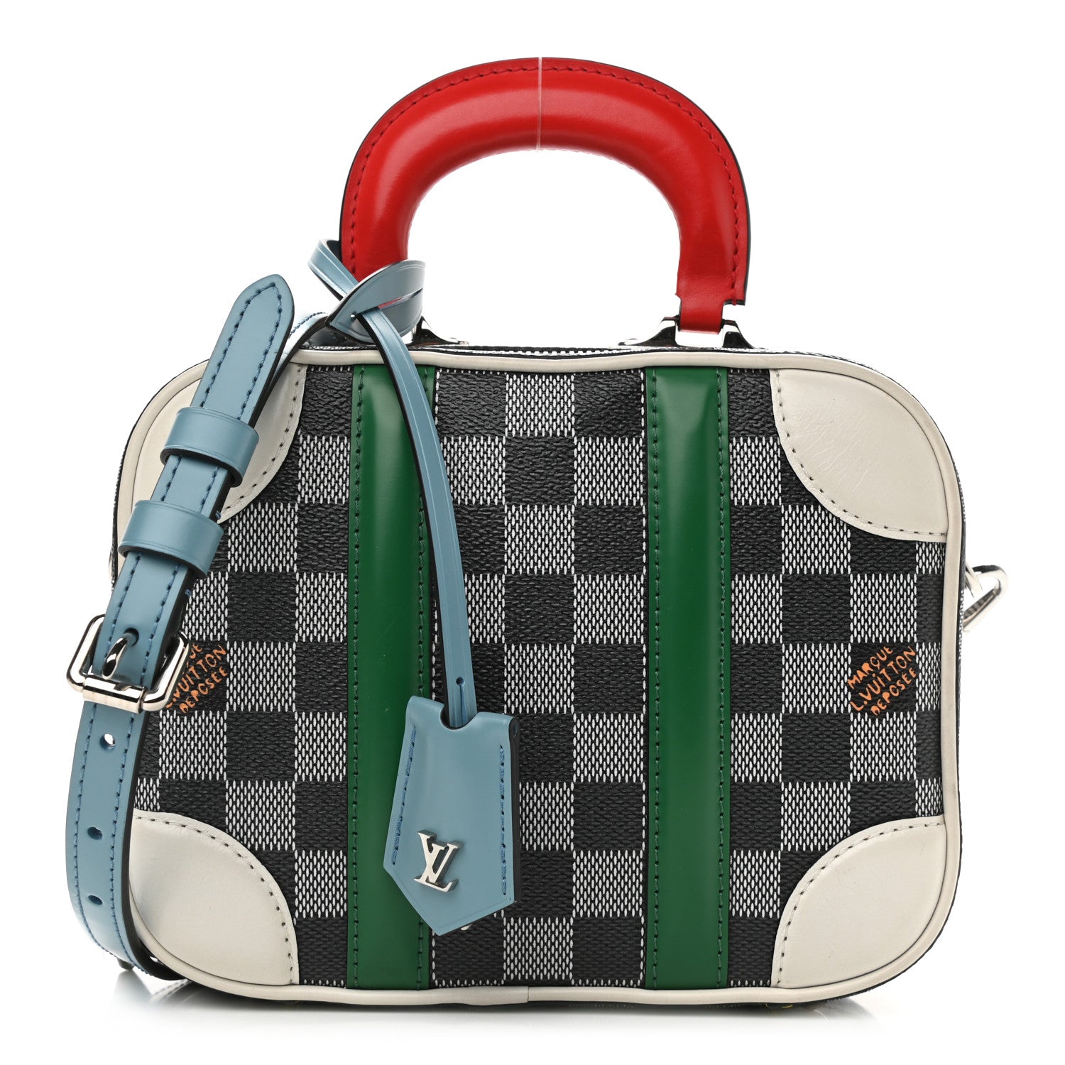 Louis Vuitton Damier Valisette BB Black White 1 of 9