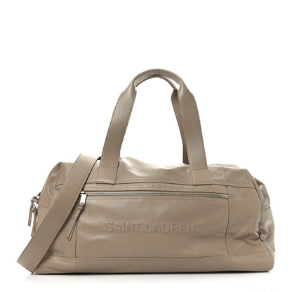Saint Laurent Lambskin Embossed Logo Holdall Bag Beige 1 of 10