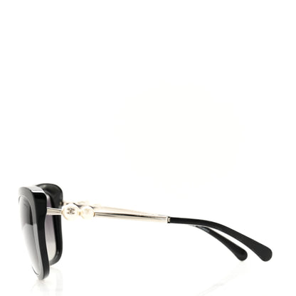 Chanel Acetate Butterfly Winter Pearl Sunglasses 5339-H Black 3 of 8