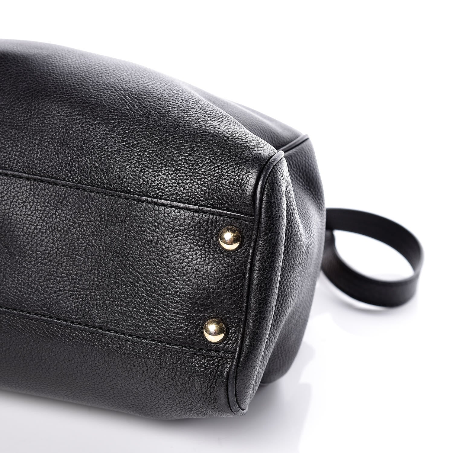 Gucci Calfskin Small Bamboo Shopper Tote Black 6 of 13