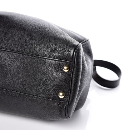 Gucci Calfskin Small Bamboo Shopper Tote Black 6 of 13