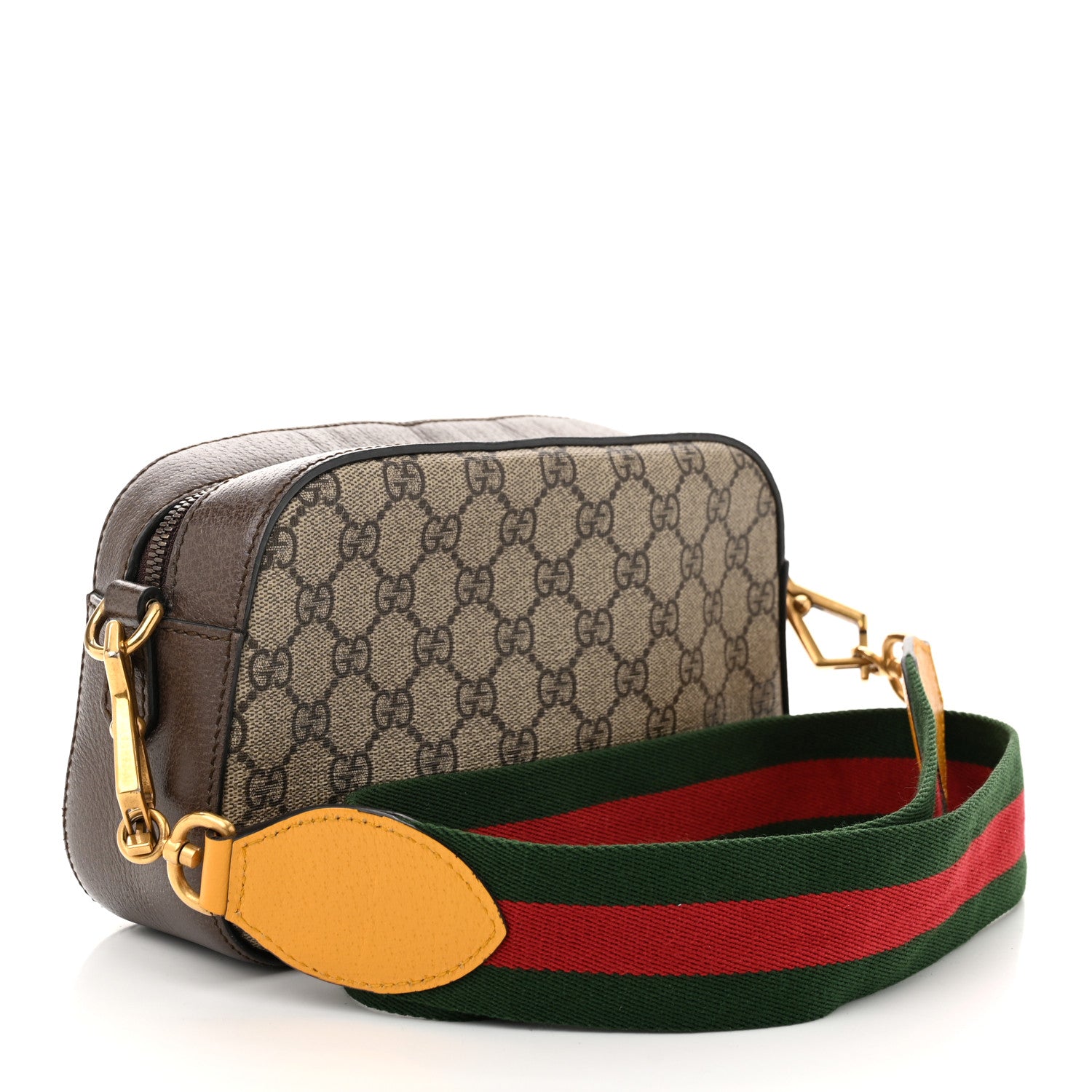 Gucci GG Supreme Monogram Web Neo Vintage Shoulder Bag Beige New Acero Crop 3 of 10