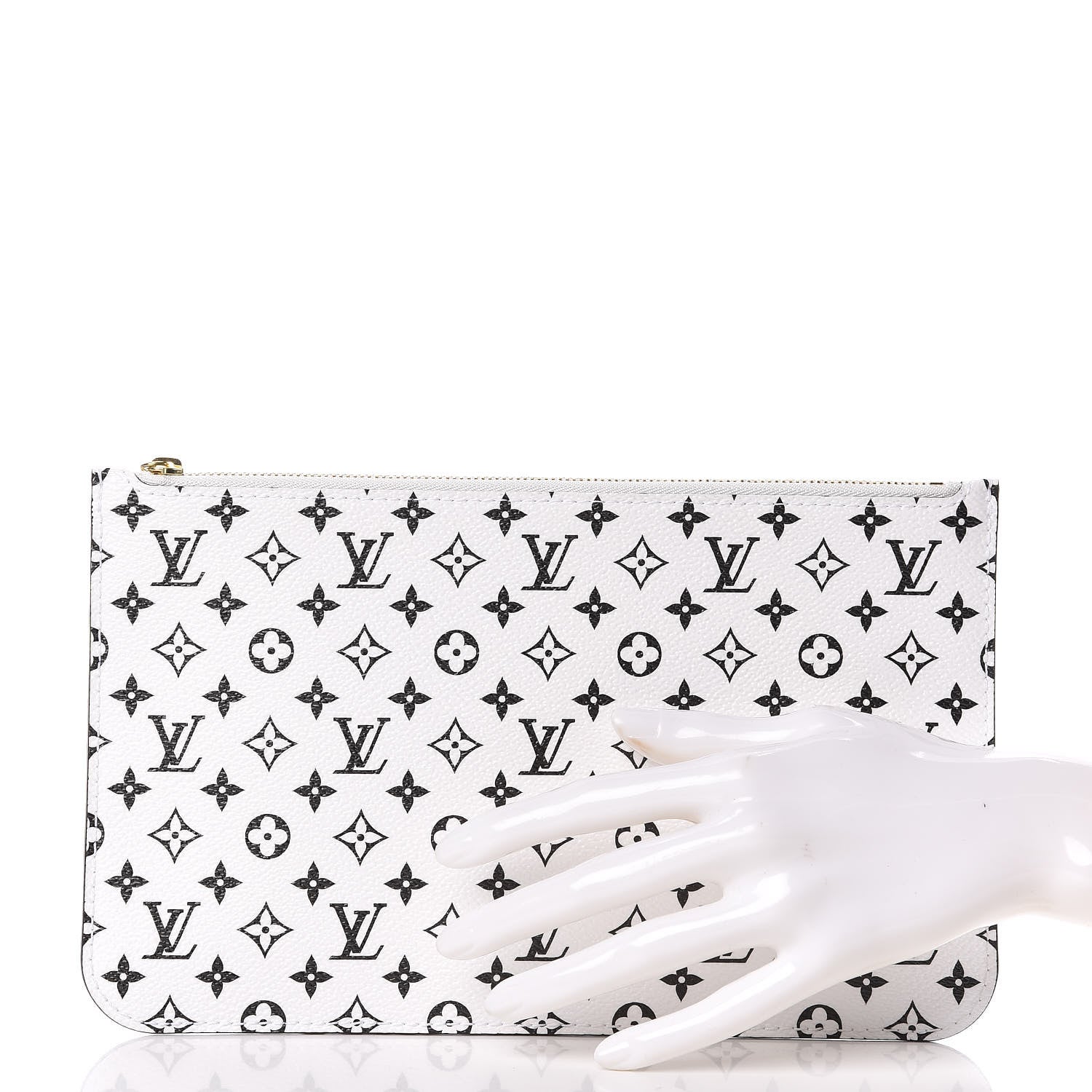 Louis Vuitton Monogram Giant Neverfull MM GM Pochette White 2 of 7