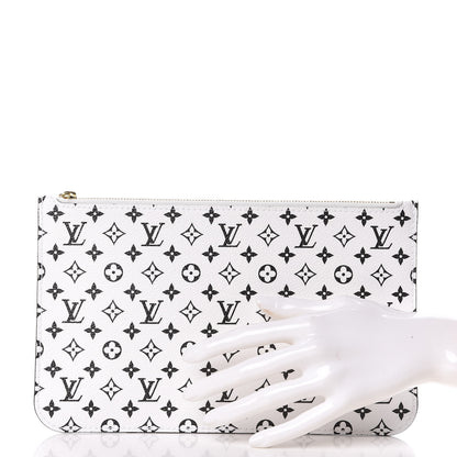 Louis Vuitton Monogram Giant Neverfull MM GM Pochette White 2 of 7