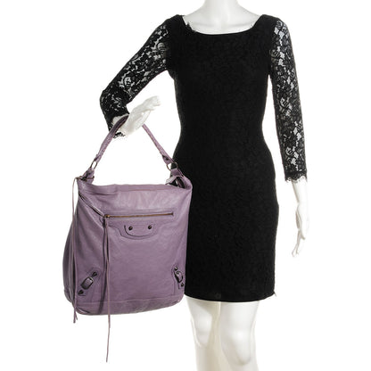 Balenciaga Agneau Classic Hardware Day Hobo Glycine 6 of 14
