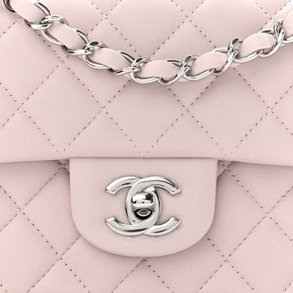 Chanel Lambskin Quilted Mini Rectangular Flap Light Purple 7 of 9