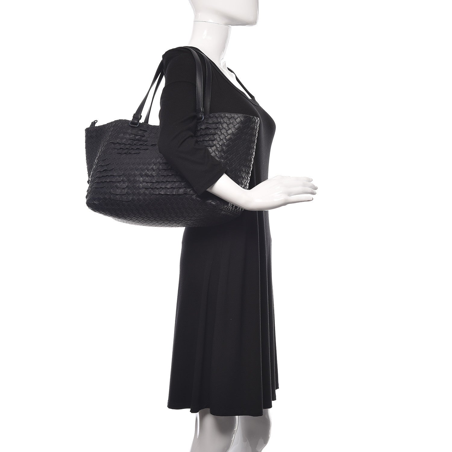 Bottega Veneta Nappa Intrecciato Ruffle Tote Ink 2 of 14