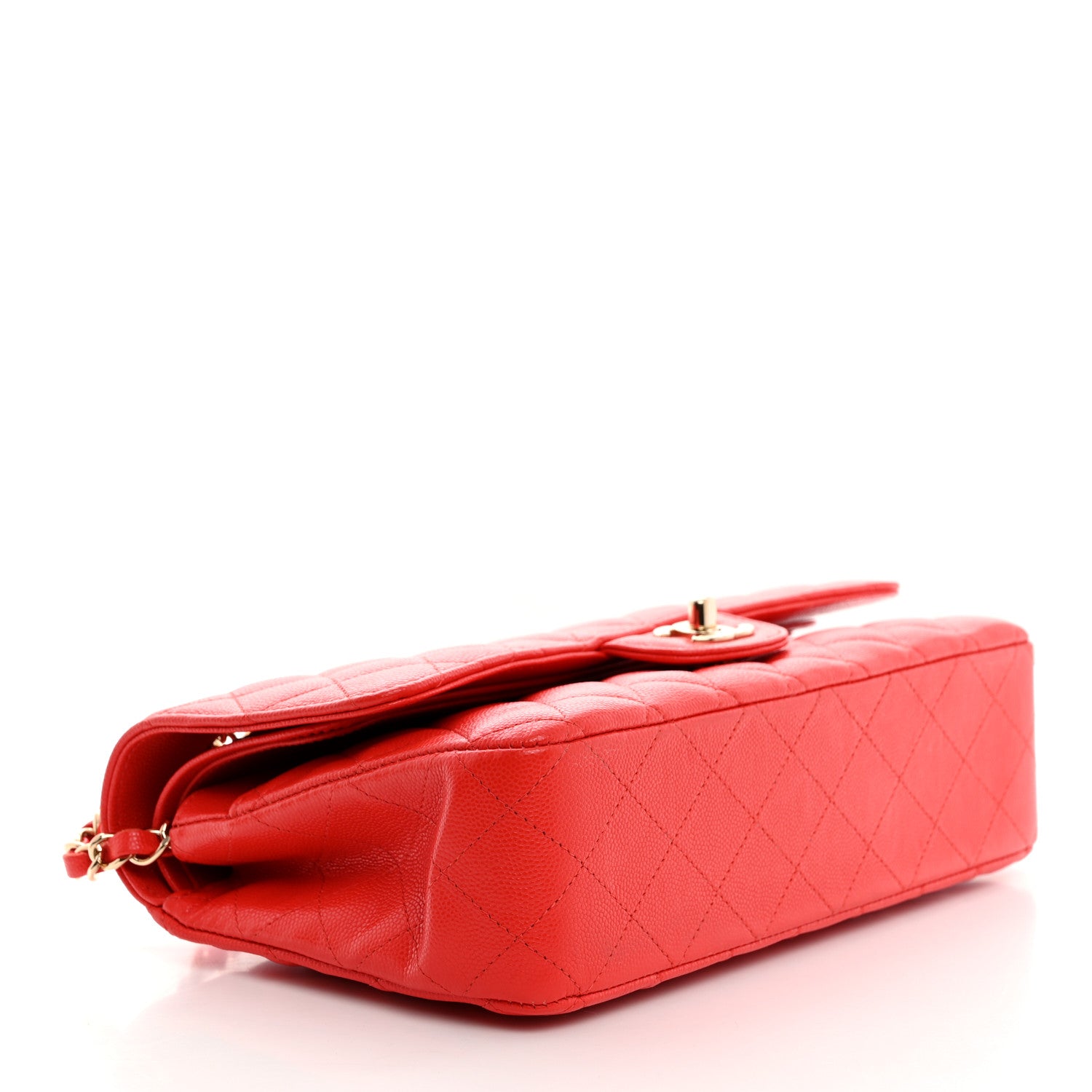 Chanel Caviar Quilted Medium Double Flap Red 4 of 10