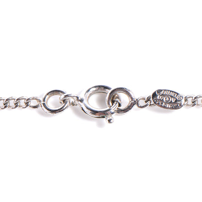 Chanel Crystal CC Necklace Silver 3 of 5