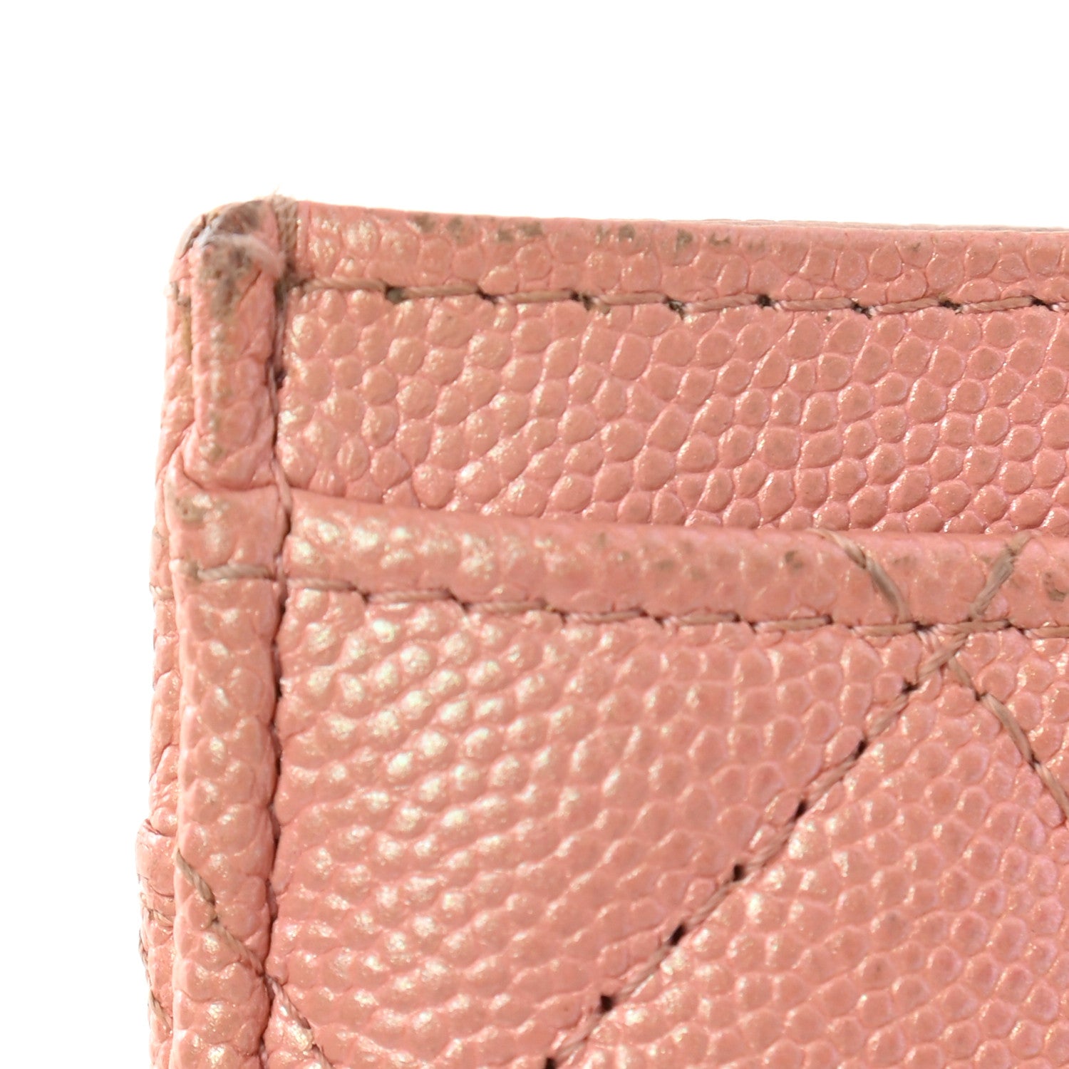 Chanel Iridescent Caviar Quilted Card Holder Rose Pink 11 of 11
