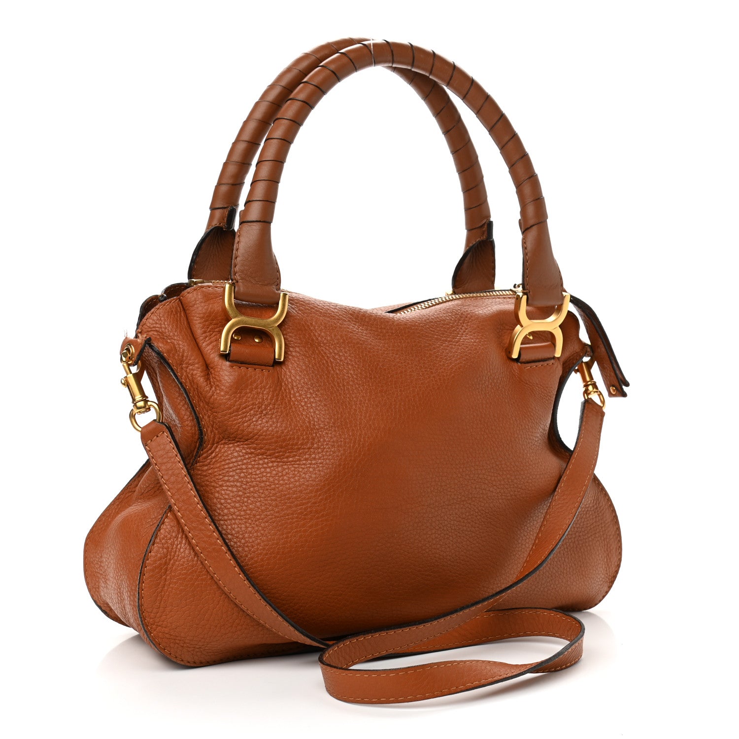 Chloe Calfskin Medium Marcie Satchel Tan 3 of 13