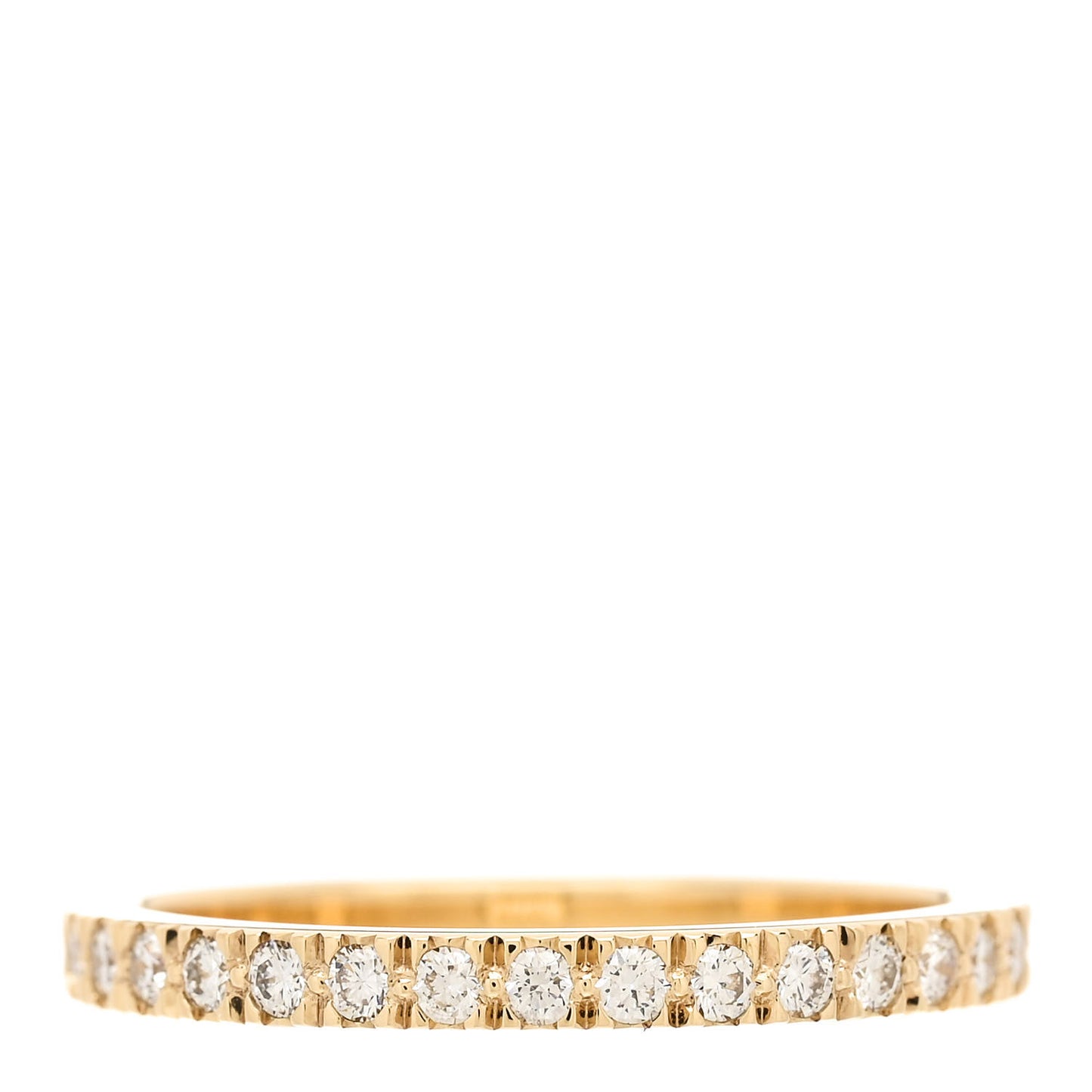 18K Yellow Gold Diamond Novo Half Circle Band Ring 50 5.5