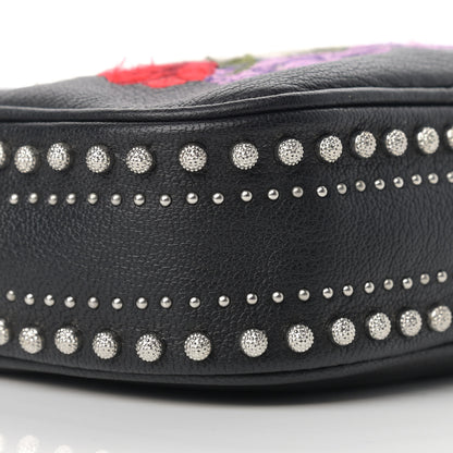 Alexander McQueen Calfskin Studded Embroidered Mini Camera Bag Black 4 of 8