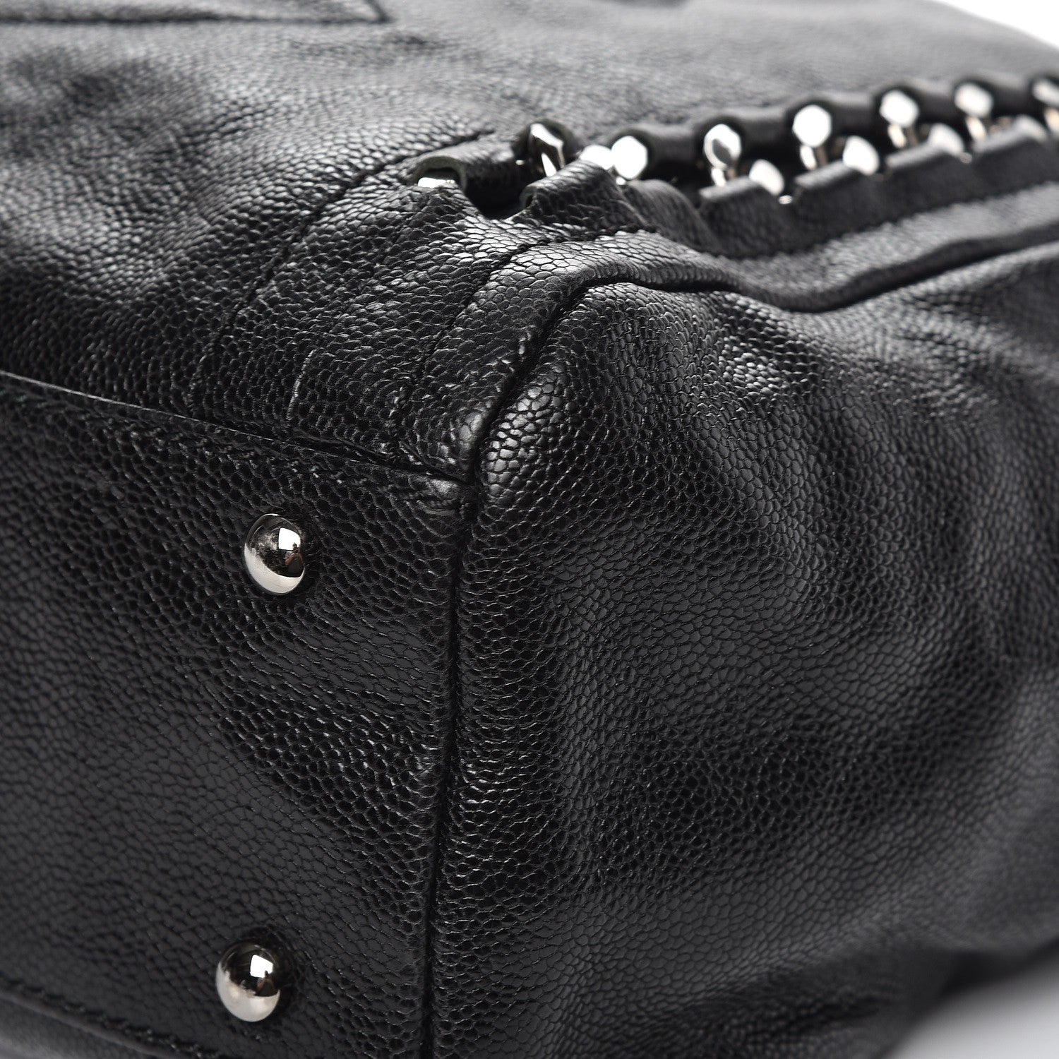Chanel Glazed Caviar Modern Chain Tote Black 9 of 11