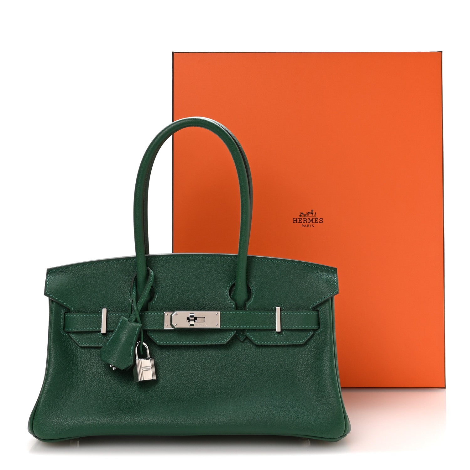 Hermes Evercolor Shoulder Birkin Light 29 Vert Moyen 11 of 11