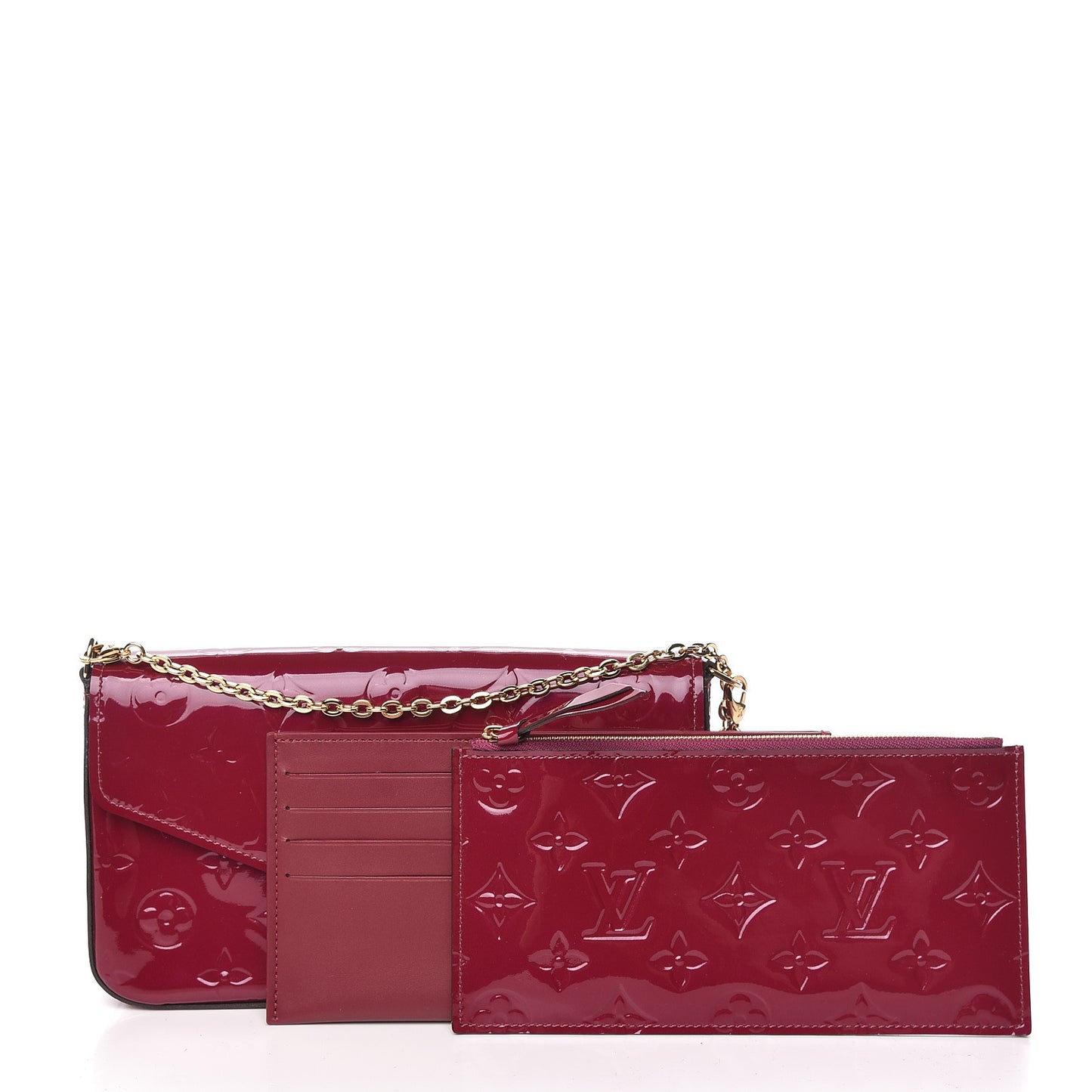 Vernis Felicie Chain Wallet Magenta