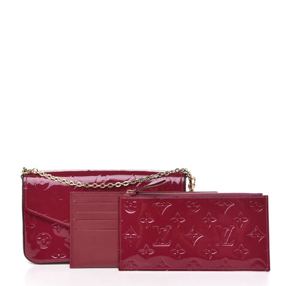 Louis Vuitton Vernis Felicie Chain Wallet Magenta 3 of 13