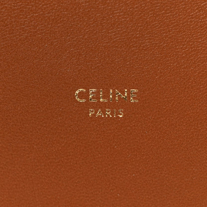 Celine Triomphe Canvas Lambskin Phone Pouch With Flap White Tan 6 of 10