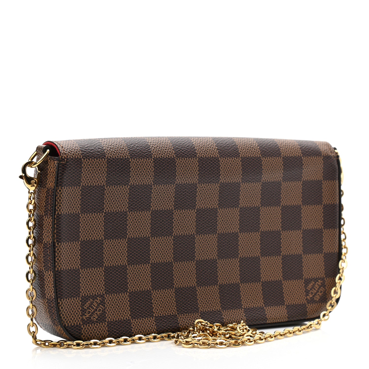 Louis Vuitton Damier Ebene Pochette Felicie Chain Wallet 4 of 11