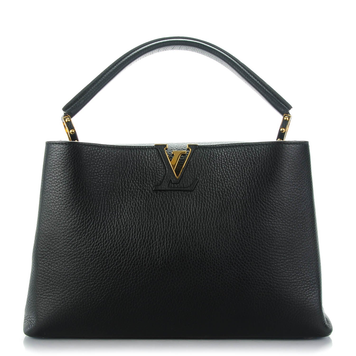 Louis Vuitton Taurillon Capucines MM Black 1 of 11