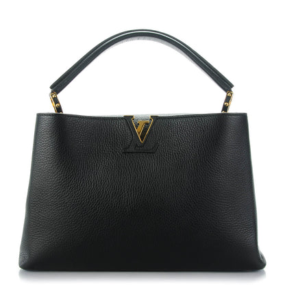 Louis Vuitton Taurillon Capucines MM Black 1 of 11
