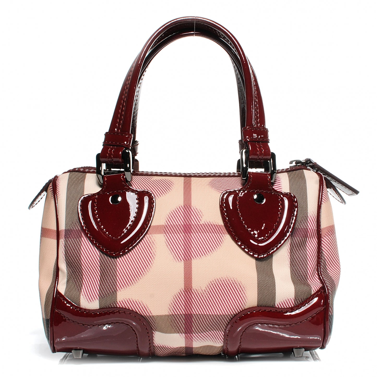 Nova Check Heart Small Chester Bowling Bag Berry Red