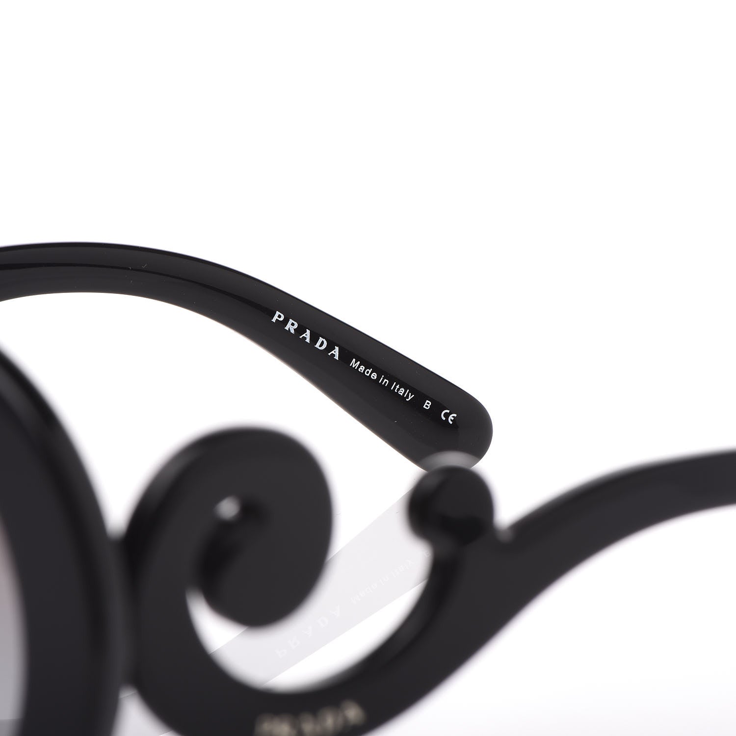 Prada Baroque Sunglasses SPR 27N Black 6 of 7