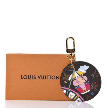 Louis Vuitton Monogram 2020 Christmas Animation Big Wheel Bag Charm Key Ring Rose Ballerine 6 of 6