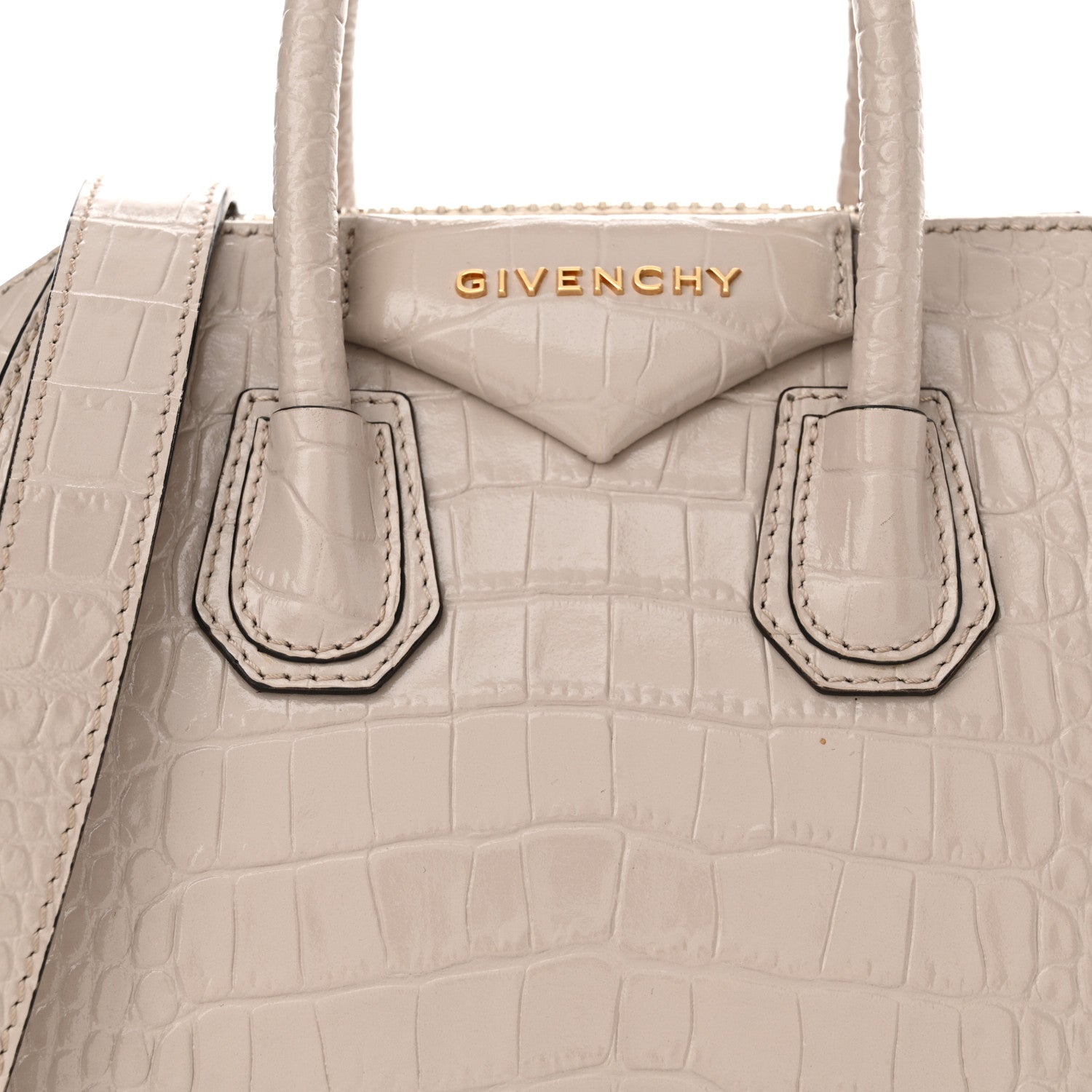 Givenchy Calfskin Crocodile Embossed Mini Antigona Dune 8 of 16
