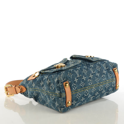 Louis Vuitton Monogram Denim Baggy PM Blue 4 of 7