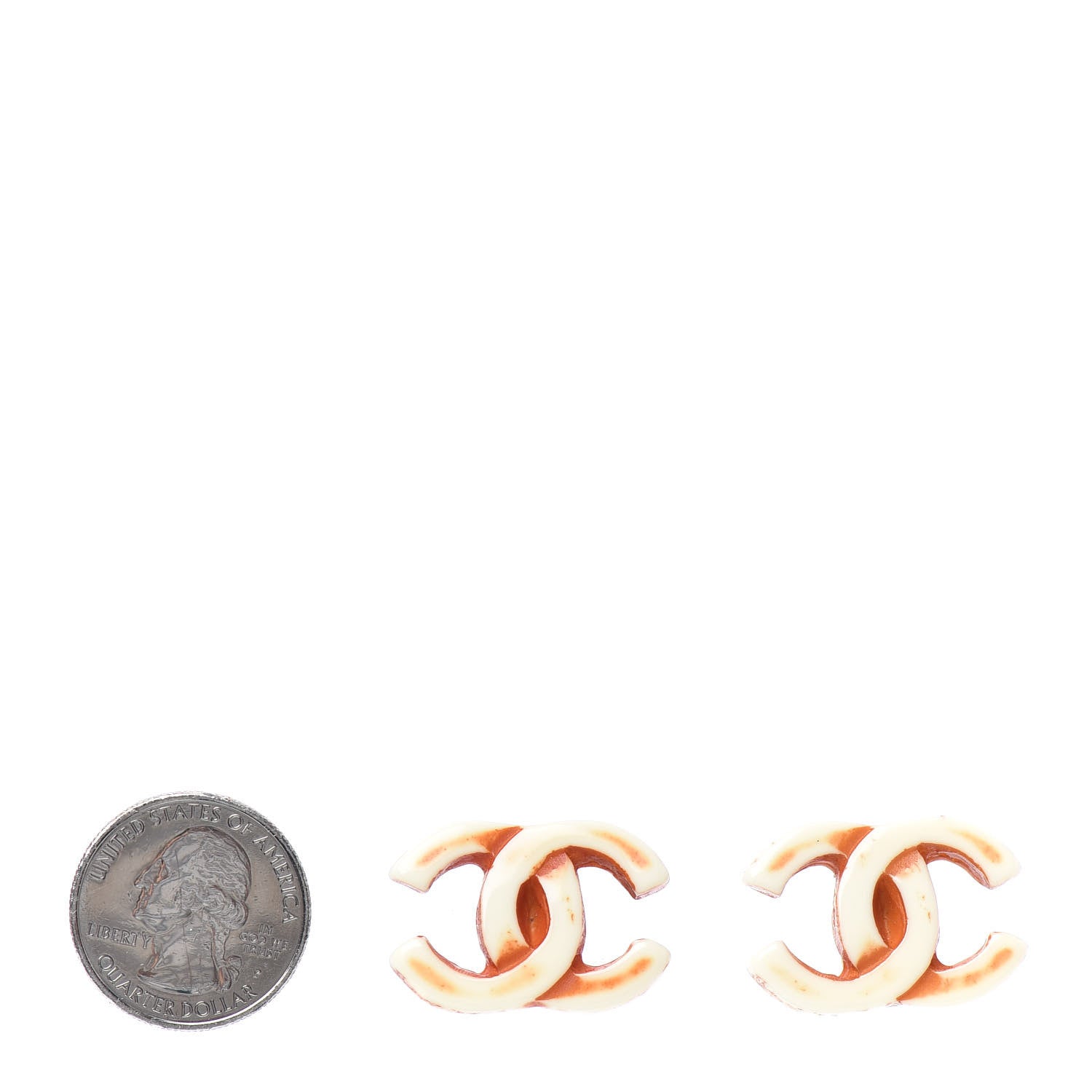 Chanel Resin CC Clip On Earrings 2 of 4