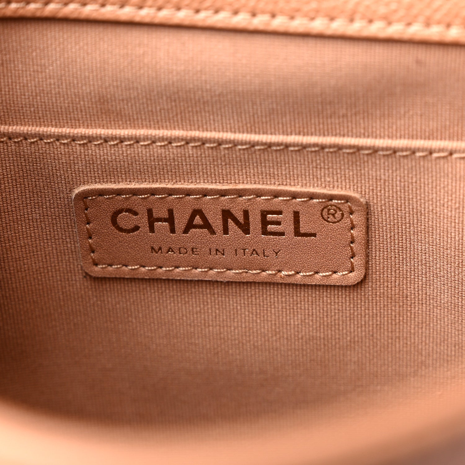Chanel Shiny Caviar Quilted Medium Duma Pockets Drawstring Backpack Dark Beige 6 of 9
