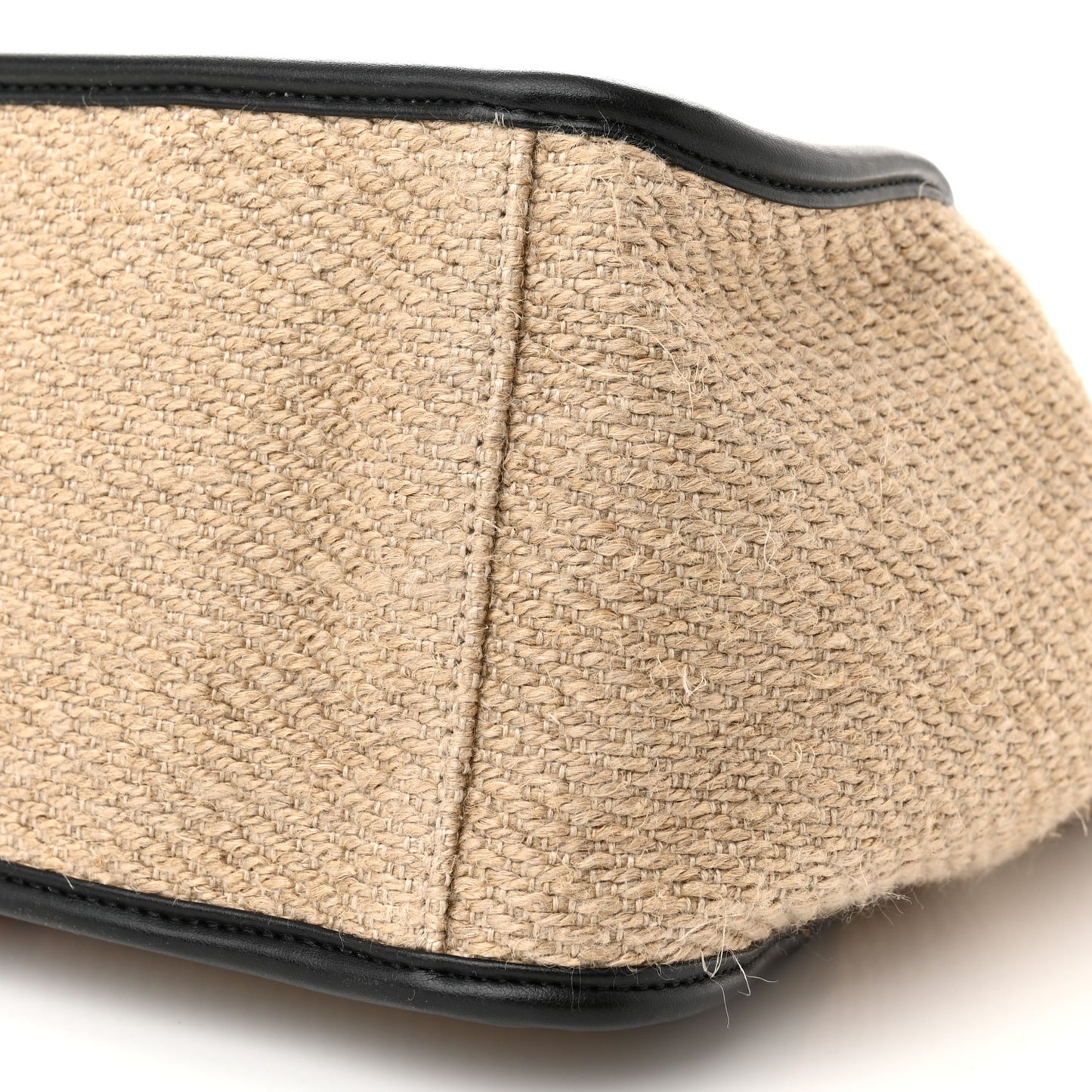 Linen Striped Mini Logo Crossbody Natural